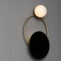 Designer Glass Round Metal Wall Lamp Bathroom Sconces