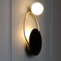 Designer Glass Round Metal Wall Lamp Bathroom Sconces