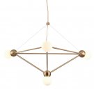 Living Room Pendant Lamp Geometric Metal Ball Chandelier