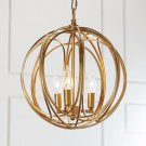 Country Creative Golden Iron Chandelier Modern Art Bedroom Pendant Light