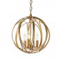 Country Creative Golden Iron Chandelier Modern Art Bedroom Pendant Light