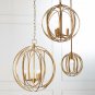 Country Creative Golden Iron Chandelier Modern Art Bedroom Pendant Light