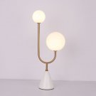 Simple Glass Ball Milk White Table Lamp Model Design