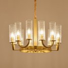 Copper Pendant Light Modern Chandelier Living Room Glass Lamp