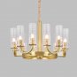 Copper Pendant Light Modern Chandelier Living Room Glass Lamp