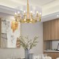 Copper Pendant Light Modern Chandelier Living Room Glass Lamp