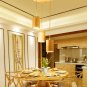 Wooden Lamp Three-head Bar Dining Room Chandelier