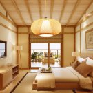 Modern Chandelier Bamboo Light Garden Tea House Balcony Lamp