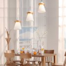 Kitchen Chandelier Bar Hanging Light White Glass Lamp