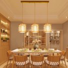 Wooden Chandelier Three-head Restaurant Wood Lamp Dinning Room Light Fixture