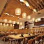 Wooden Chandelier Three-head Restaurant Wood Lamp Dinning Room Light Fixture