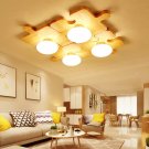 Wood Puzzle Light Creative Wooden Art Bedroom Ceiling Lamp