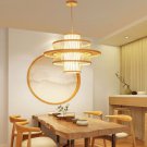 Hall Chandelier Bamboo Lamp Idyllic Club Lantern Hand-woven Light
