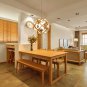 Home Chandelier Wood Lamp Spherical Design Lighting
