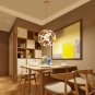 Home Chandelier Wood Lamp Spherical Design Lighting