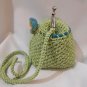Crochet Knitted Green Handbag