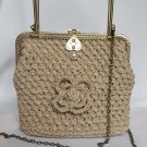 Crochet Knitted BeigeHandbag