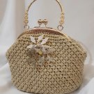 Crochet Knitted BeigeHandbag