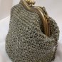 Crochet Knitted Green Handbag