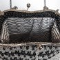 Crochet Knitted Grey/Black Handbag