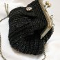 Crochet Knitted Black Handbag