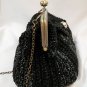 Crochet Knitted Black Handbag