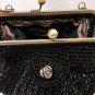 Crochet Knitted Black Handbag