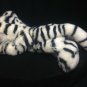 White Siberian Tiger Plush Cat A & A Floppy Bean Bag Stuffed Animal Baby Cub 12"