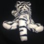 White Siberian Tiger Plush Cat A & A Floppy Bean Bag Stuffed Animal Baby Cub 12"