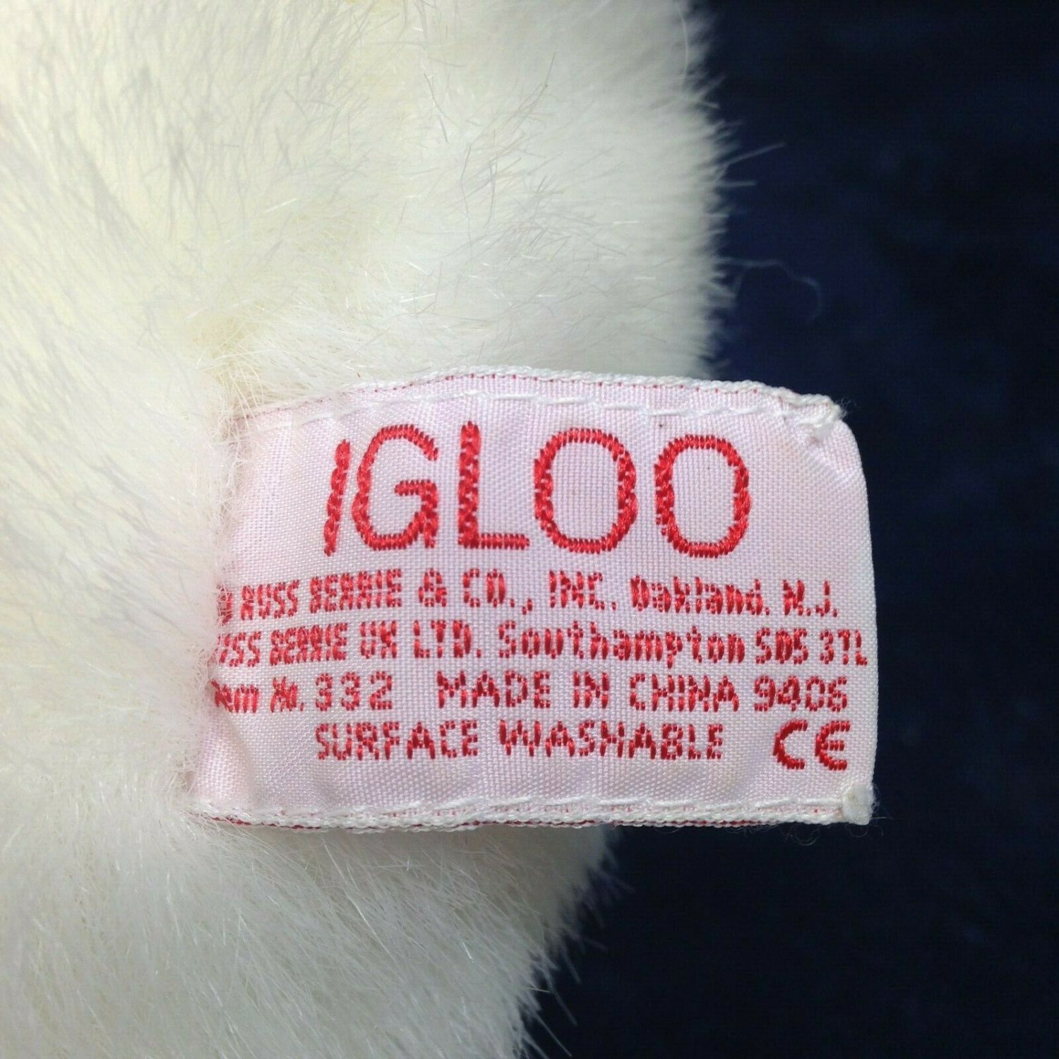 vintage stuffed polar bear