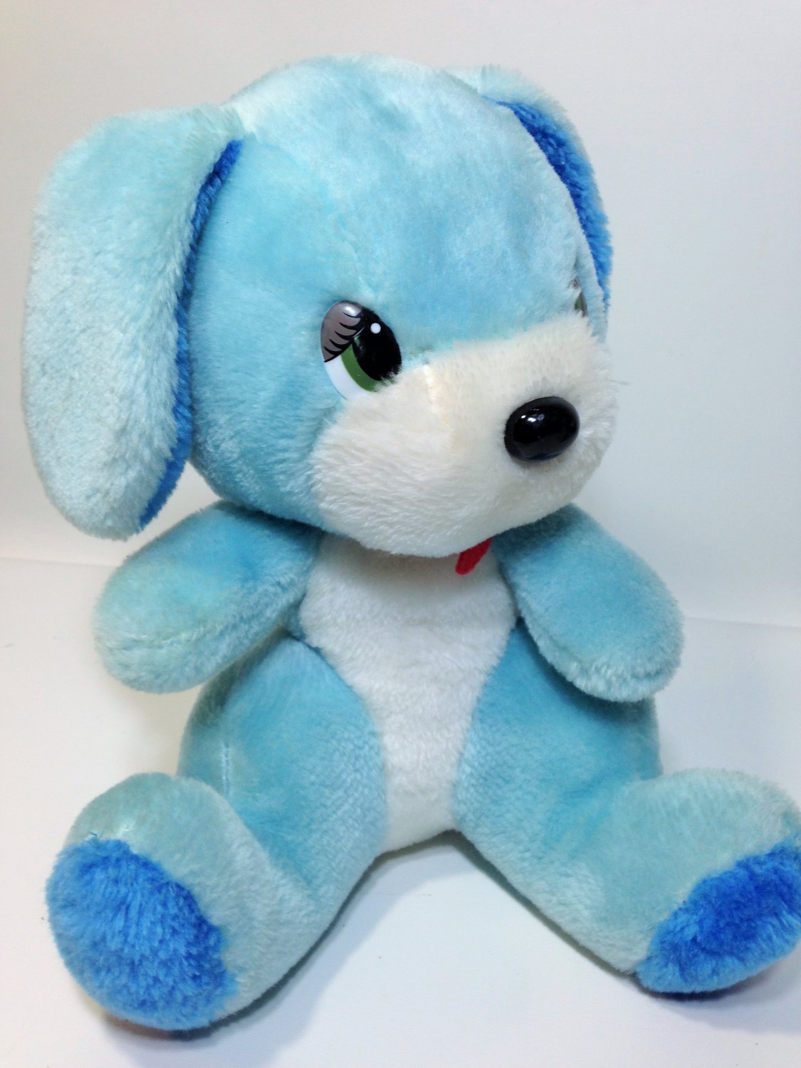 blue stuffed dog toy