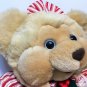 Dan Dee Teddy Bear RARE Plush Tan Stuffed Animal Red White Striped Dress 18"