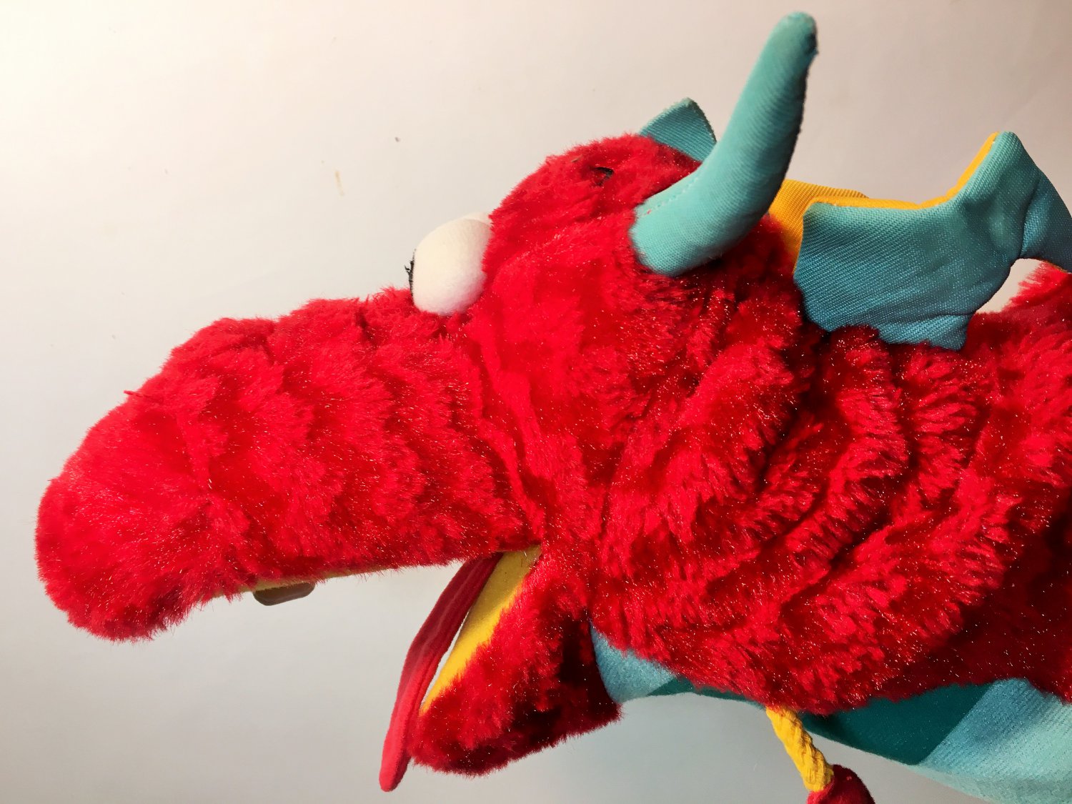 Hallmark Red Dragon Plush Hand Puppet Large Stuffed Animal Soft Doll ...