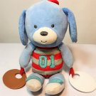 Carter’s Blue Dog Plush Baby Toy Teether Sports Baseball Football Rattle 10"