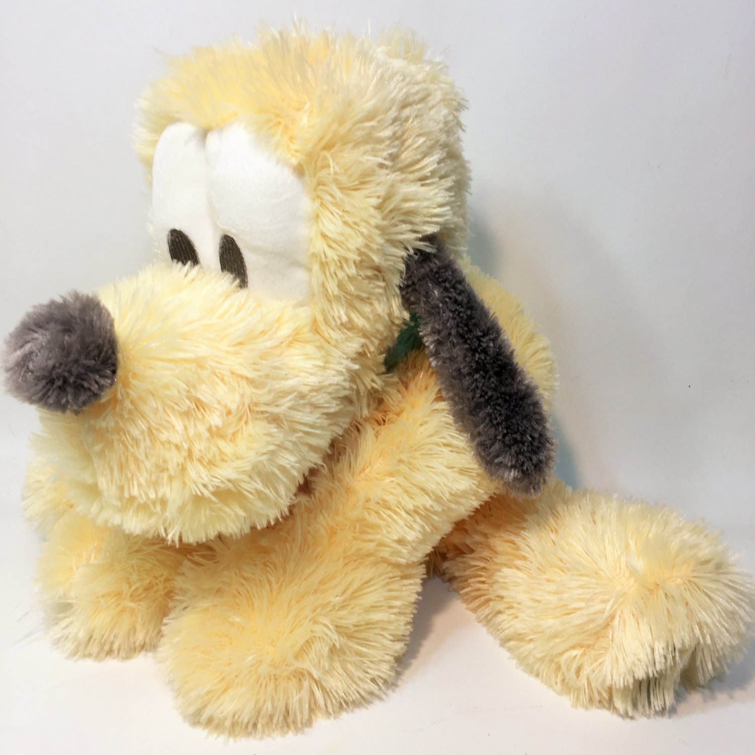 Disney Plush Pluto Pastel Long Pile Baby Dog Floppy Yellow Stuffed Animal 20"