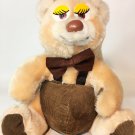 RARE Vintage 1985 World of Smile Teddy Bear Plush Pot Belly Stuffed Animal Toy
