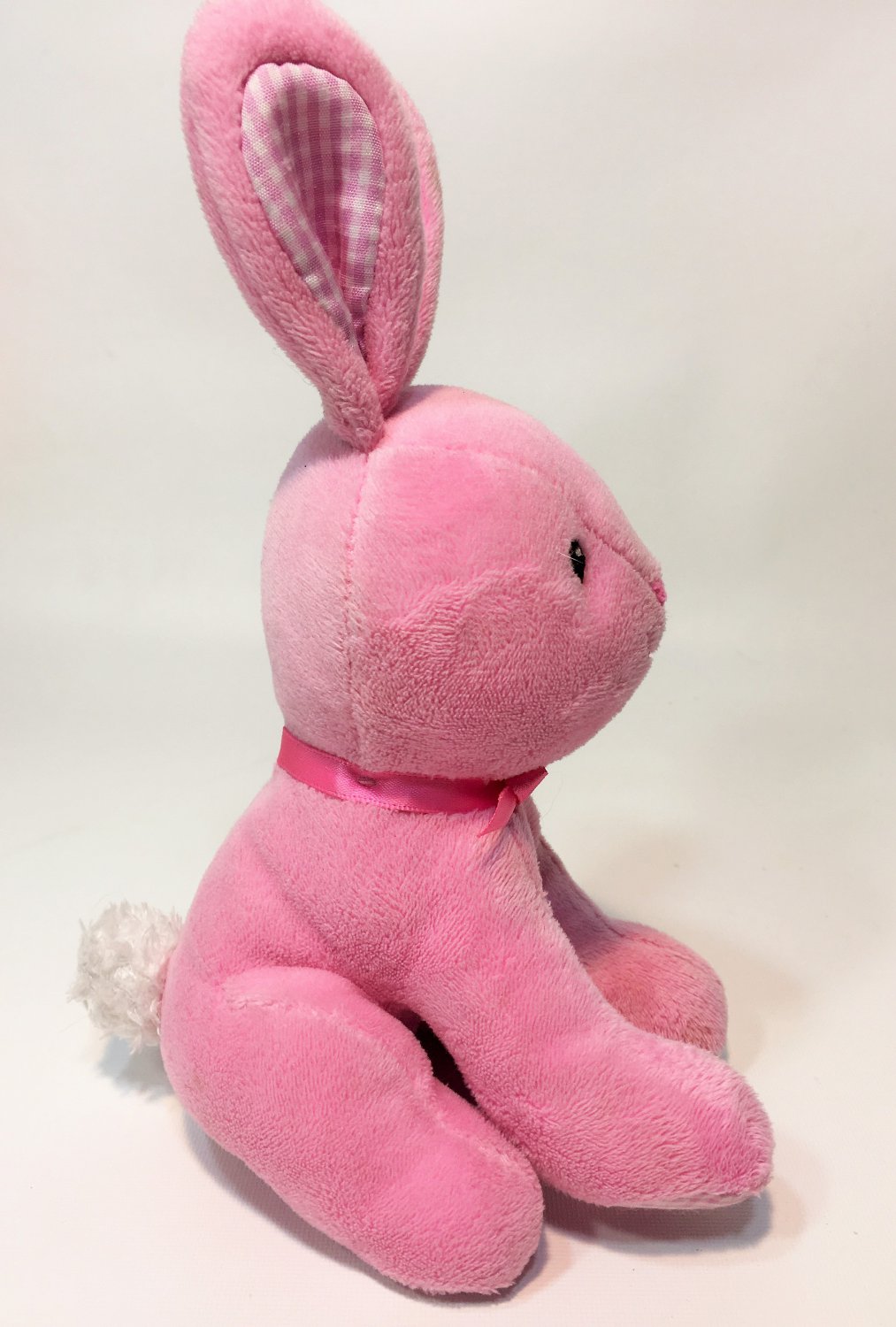 large pink bunny stuffed animal