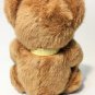 Carters Teddy Bear Brown Plush Baby Rattle Yellow Gingham Bow Prestige Toy 7"