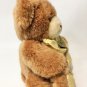 Carters Teddy Bear Brown Plush Baby Rattle Yellow Gingham Bow Prestige Toy 7"
