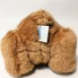 Carters Teddy Bear Brown Plush Baby Rattle Yellow Gingham Bow Prestige Toy 7"