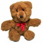 Applause Baritone Teddy Bear Plush Vintage Brown Stuffed Animal 23700 Red Bow