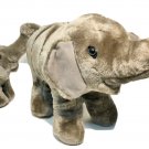 Ringling Bros Barnum Bailey Circus Plush Gray Elephant Mother 16" & Baby 10" Toy