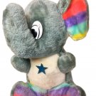 Vintage Shalom Toy Plush Elephant RARE Gray Stuffed Animal Rainbow Pride Colors Vintage Shalom Toy Plush Elephant RARE Gray Stuffed Animal Rainbow Pride Colors