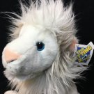 White Lion Plush Petting Zoo RARE Big Cat Stuffed Animal Blue Eyes NWT 12"
