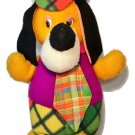 Vintage Huckleberry Hound Dog HUGE 25" JUMBO Stuffed Animal Plaid Purple Orange