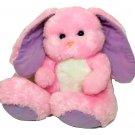 RARE Vintage Animal Fair Bunny Rabbit LARGE Pink Purple Plush Stuffed Animal 12"