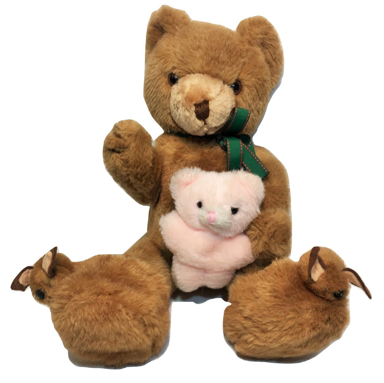 Schmid Musical Plush Jointed Teddy Bear in Slippers Vintage 1984 Gordon Fraser