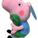 RARE Peppa Pig George's Green Dinosaur Soft Stuffed Plush Dolls 12" NWT