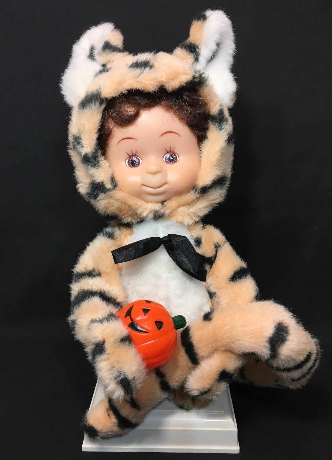 Santa's Best RARE Tiger Boy Halloween Kids Animated Lighted Pumpkin Works!! RARE