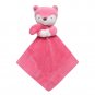 Rare HTF Carters Salmon Pink Fox Rattle Security Blanket Satin Plush Baby Toy